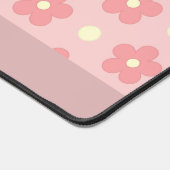 Niedliche rosa Blume Benutzerdefinierter Text Nied Schreibtischunterlage (Ecke)