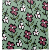 niedliche rosa Blume Duschvorhang (Vorderseite)