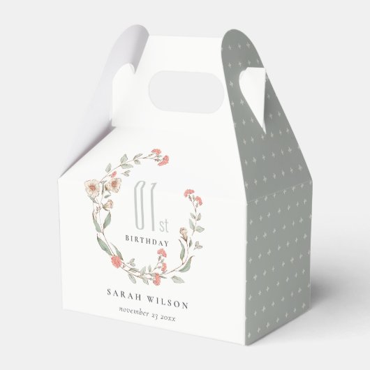 Niedliche Rosa Blume Kranz Mädchen jedes Jahr Gebu Geschenkschachtel (Vorderseite)