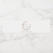 Niedliche Rosa Blume Kranz Mädchen jedes Jahr Gebu Wasserflaschenetikett (Einzelnes Label)