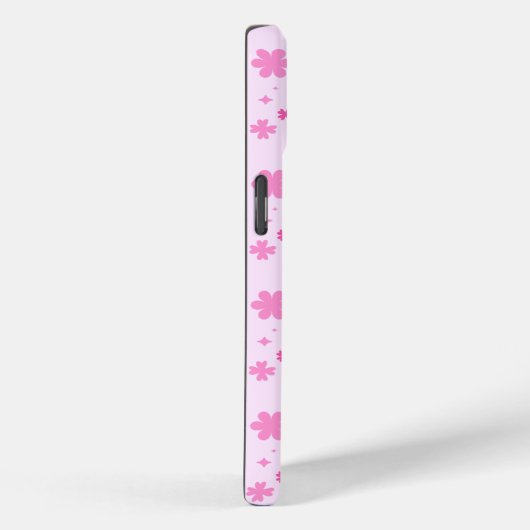 Niedliche rosa Blume Muster, Girly Floral Design Case-Mate iPhone Hülle (Rückseite / Rechts)