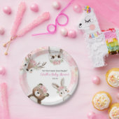 Niedliche Rosa Blumendusche Pappteller (Party)