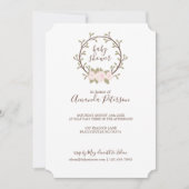 Niedliche Rosa Blumenkleider Kinderdusche Einladung (Vorderseite)