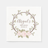 Niedliche Rosa Blumenkleider Kinderdusche Serviette (Vorderseite)