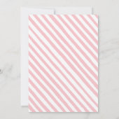 Niedliche Rosa Blumenrübendusche Einladung (Rückseite)