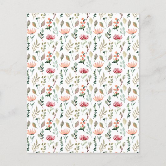 Niedliche Rosa Blumenzeit für Tee-Brautparty (Rückseite)