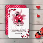 Niedliche Rosa Blüte Unsere kleine Liebe Bug Baby Dankeskarte