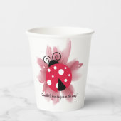 Niedliche Rosa Blüte Unsere kleine Liebe Bug Baby Pappbecher (Vorderseite)