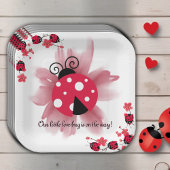 Niedliche Rosa Blüte Unsere kleine Liebe Bug Baby Pappteller