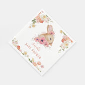 niedliche Rosa Blütendusche Serviette (Ecke)