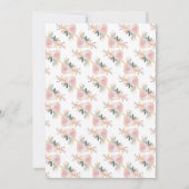 Niedliche Rosa Blütenkraut-Mädchen-Dusche Einladun Einladung (Rückseite)