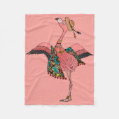 Niedliche Rosa Boho Flamingo Girl's Bedroom Deco Fleecedecke (Vorderseite)