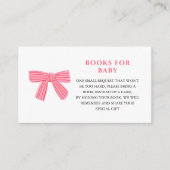 Niedliche Rosa Bug Baby Dusche Buchungsanfrage Begleitkarte (Vorderseite)