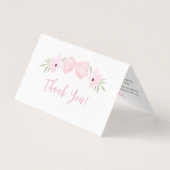 Niedliche Rosa Bugbaby Dusche danke Karten (Vorderseite)