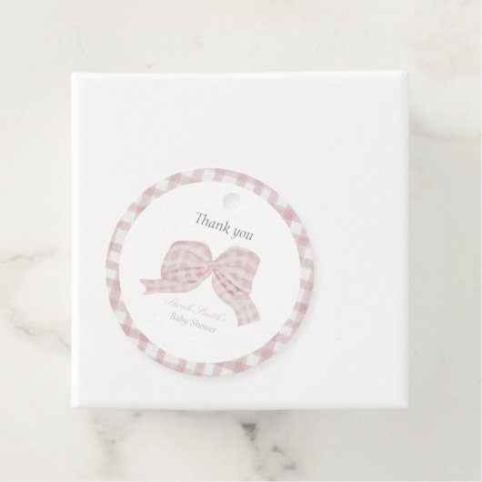 Niedliche Rosa Bugband Babydusche Geschenkanhänger (Beispiel)