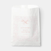 Niedliche, rosa Bugband-Babydusche Geschenktütchen (Vorderseite)