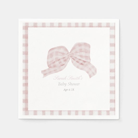 Niedliche Rosa Bugband Babydusche Serviette (Vorderseite)