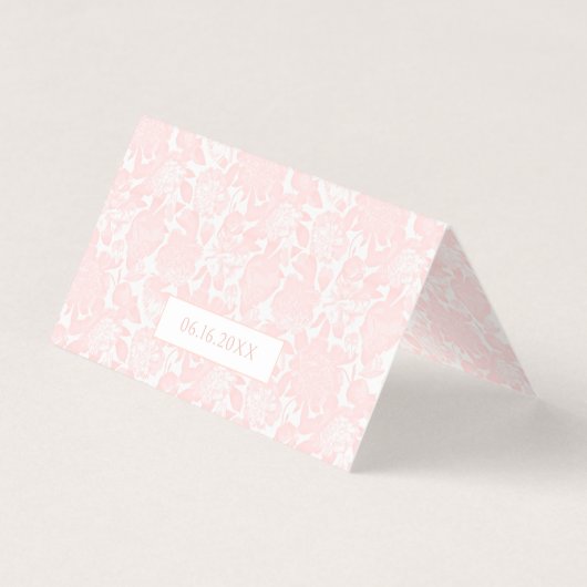 Niedliche Rosa Bugbrust Blumendusche Kinderkarte (Rückseite)