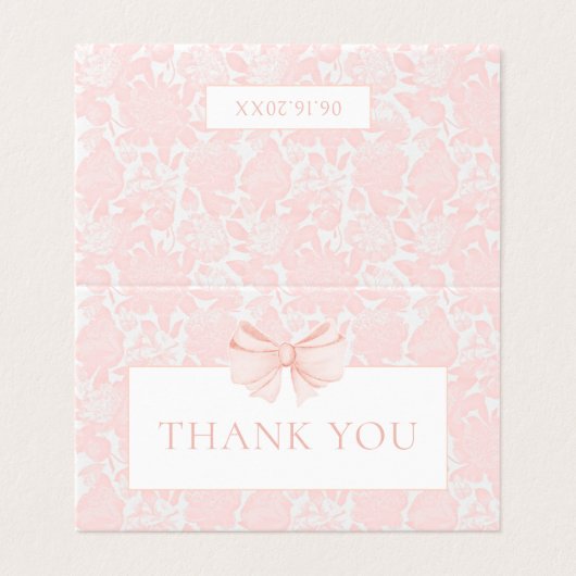 Niedliche Rosa Bugbrust Blumendusche Kinderkarte (Außenseite Aufgefaltet)