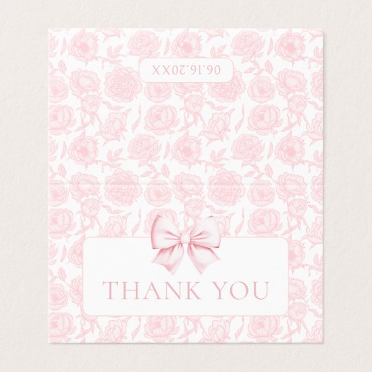 Niedliche Rosa Bugbrust Blumendusche Kinderkarte (Außenseite Aufgefaltet)