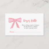 Niedliche Rosa Bugbrust Kinderdusche Windeln Raffe Begleitkarte (Vorderseite)