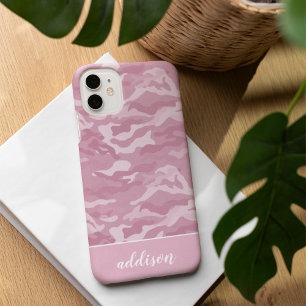 Niedliche rosa Camouflage Personalisiert iPhone 16 Hülle