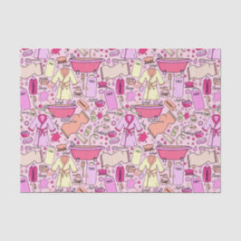 Niedliche rosa Cartoon Badeprodukte Seidenpapier