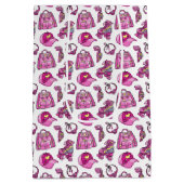 Niedliche Rosa Coole Girl-Dinge Mittlere Geschenktüte (Rückseite)