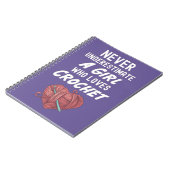 Niedliche rosa Crochet Geschenke Crocheting Croche Notizblock (Linke Seite)