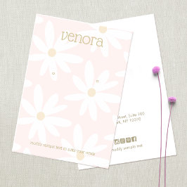 Niedliche rosa Daisy-Bläserhörerkarte