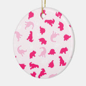 Niedliche rosa Dinosaurier Keramik Ornament (Links)