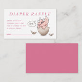 Niedliche Rosa Dinosaurier Kinderdusche Roar Diape Begleitkarte (Vorne/Hinten)
