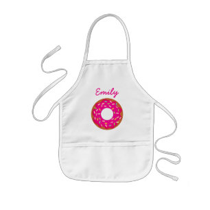 Niedliche Rosa-Donut-Backbäckerei Schürze für Kind