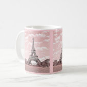 Niedliche rosa Eiffel-Turm-Tasse Kaffeetasse (Vorderseite Links)