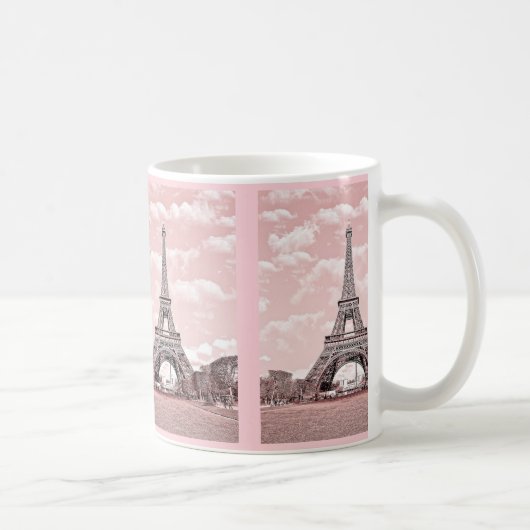 Niedliche rosa Eiffel-Turm-Tasse Kaffeetasse (Rechts)