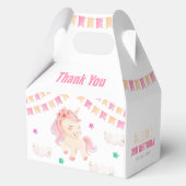 Niedliche Rosa Einhornjagdflagge Geburtstag Geschenkschachtel (Vorderseite)