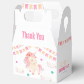 Niedliche Rosa Einhornjagdflagge Geburtstag Geschenkschachtel (Offen)