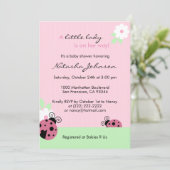 Niedliche rosa einladung (Stehend Vorderseite)