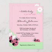 Niedliche rosa einladung (Vorne/Hinten)