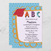 NIEDLICHE rosa Einladung (Vorne/Hinten)