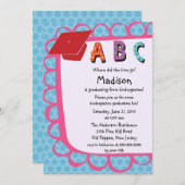 NIEDLICHE rosa Einladung (Vorne/Hinten)