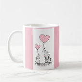 Niedliche rosa Elefanten Kaffeetasse (Links)