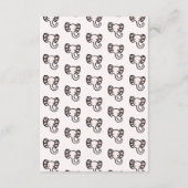 Niedliche rosa Elefantenkarte Begleitkarte (Rückseite)