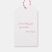 Niedliche rosa Elefantenmarke Geschenkanhänger (Rückseite)