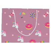 niedliche rosa emoji große geschenktüte (Rückseite)