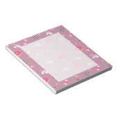 niedliche rosa Emoji unicorns Bonbons Blume Lollip Notizblock (angewinkelt)
