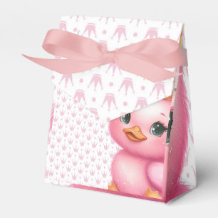 Niedliche rosa Ente mit Krone Geschenkschachtel