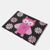 Niedliche Rosa Eule Fußmatte (Schrägansicht)