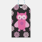 Niedliche Rosa Eule Geschenkanhänger (Vorderseite)
