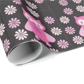 Niedliche Rosa Eule Geschenkpapier (Rolleneckpunkt)
